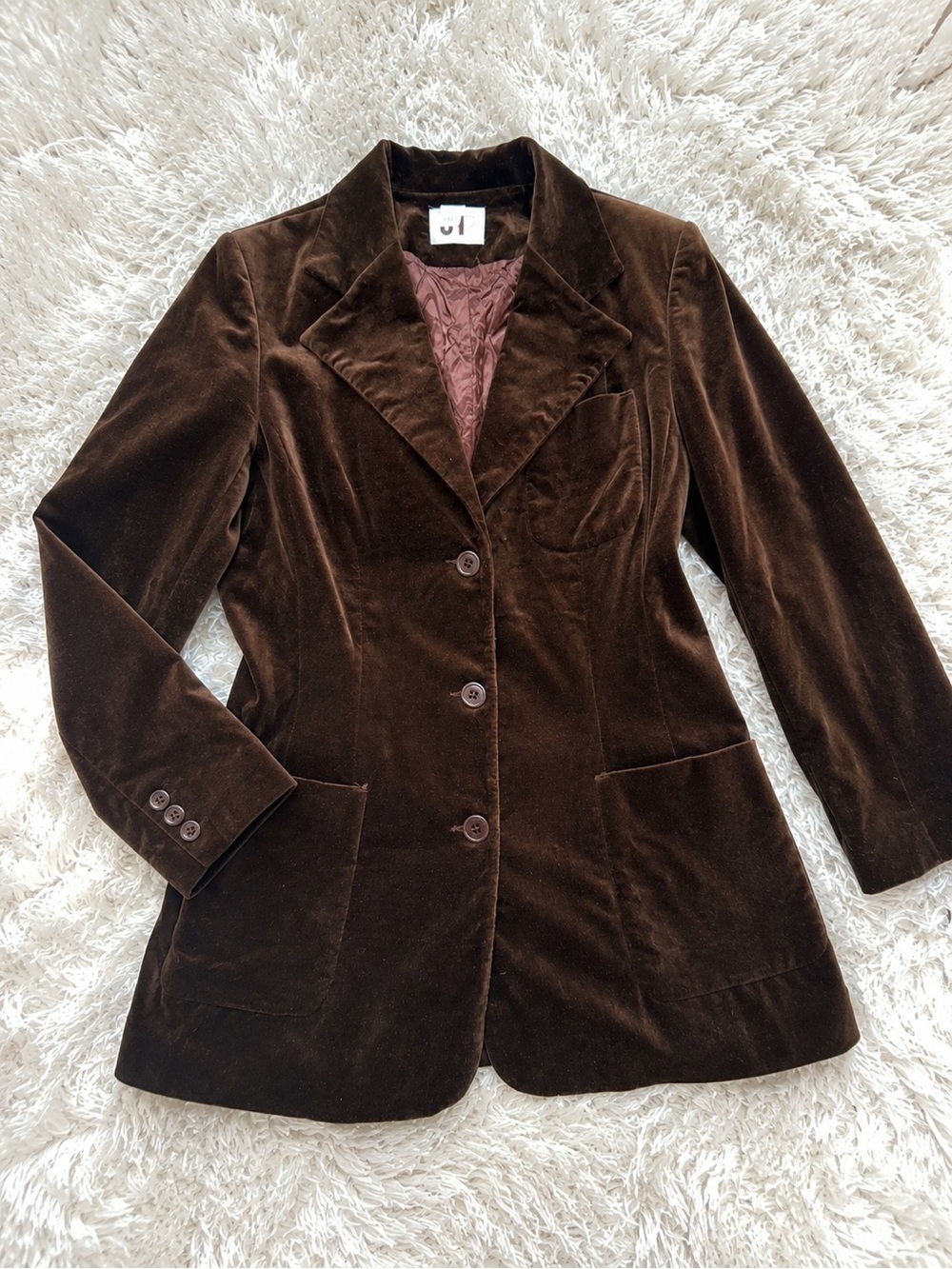 Vintage JH Collectibles Brown Velvet Blazer Y2K Academia Jacket  dark academia